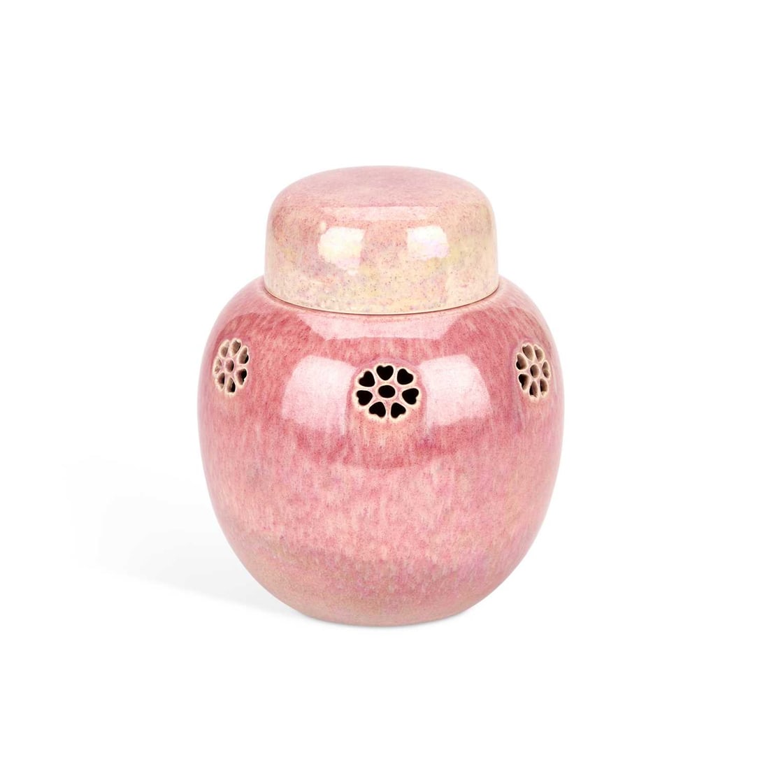 A RUSKIN LUSTRE-GLAZED POTTERY JAR AND COVER DATED 1916 (1 of 3)