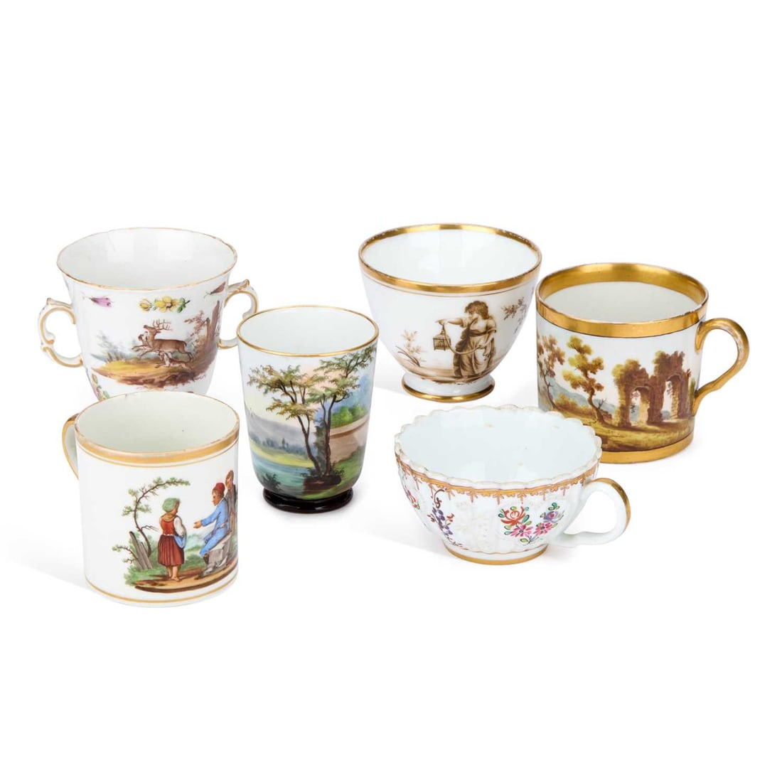 A GROUP OF CONTINENTAL CUPS 19TH CENTURY (1 of 1)