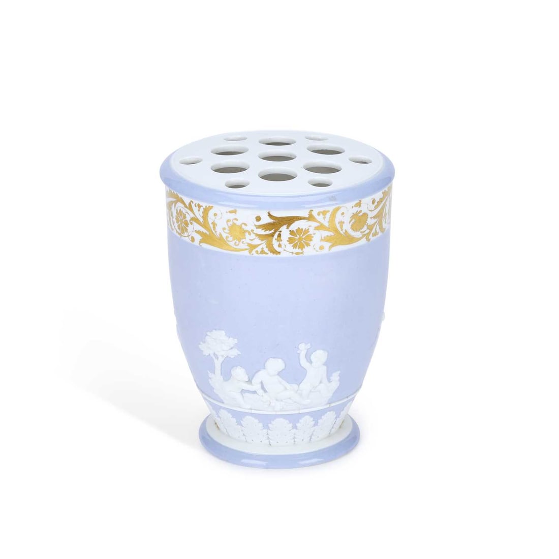 A SPODE PORCELAIN BOUGH POT AND COVER CIRCA 1816 (1 of 4)