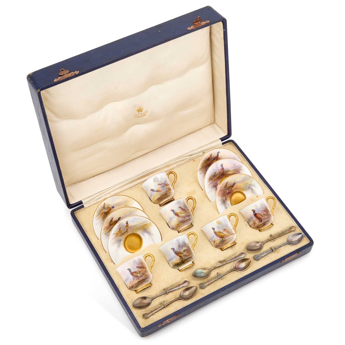 A ROYAL WORCESTER PORCELAIN COFFEE SET (1 of 4)