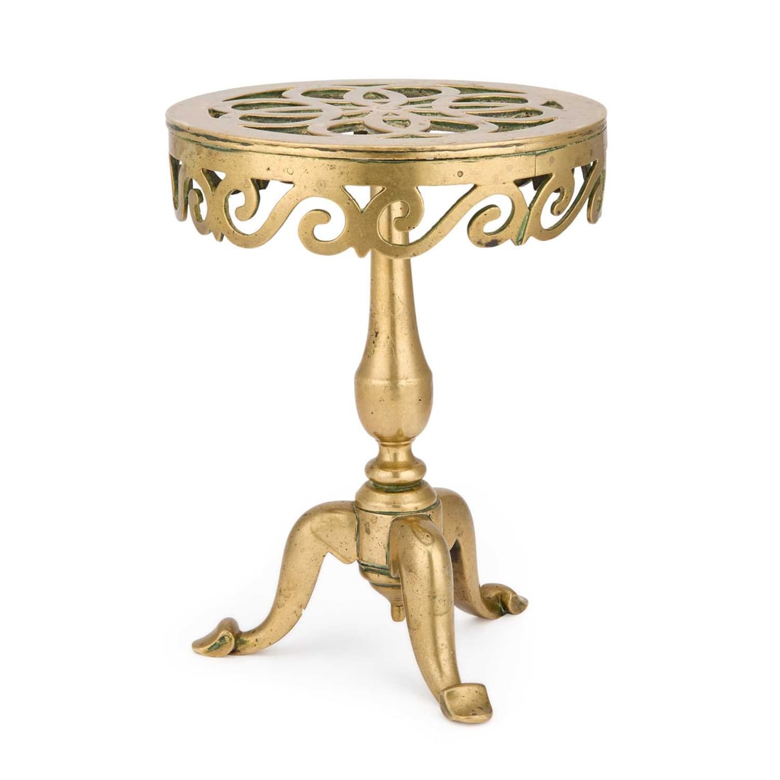 A BRASS TRIVET 19TH CENTURY (1 of 2)