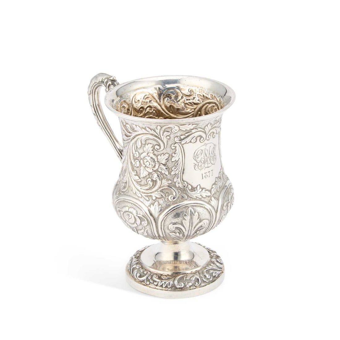AN INDIAN COLONIAL SILVER MUG (1 of 5)