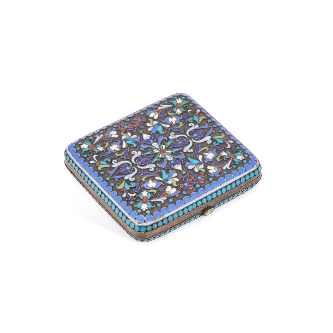 A 19TH CENTURY RUSSIAN SILVER AND ENAMEL CIGARETTE CASE (1 of 3)