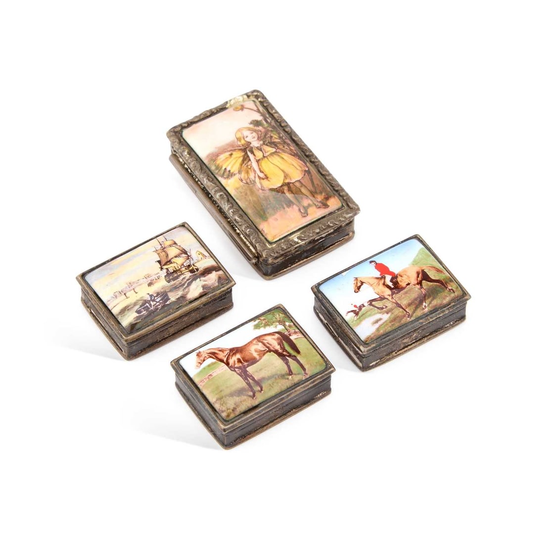 A CONTINENTAL SILVER AND ENAMEL 'FLOWER FAIRY' PILL BOX (1 of 1)