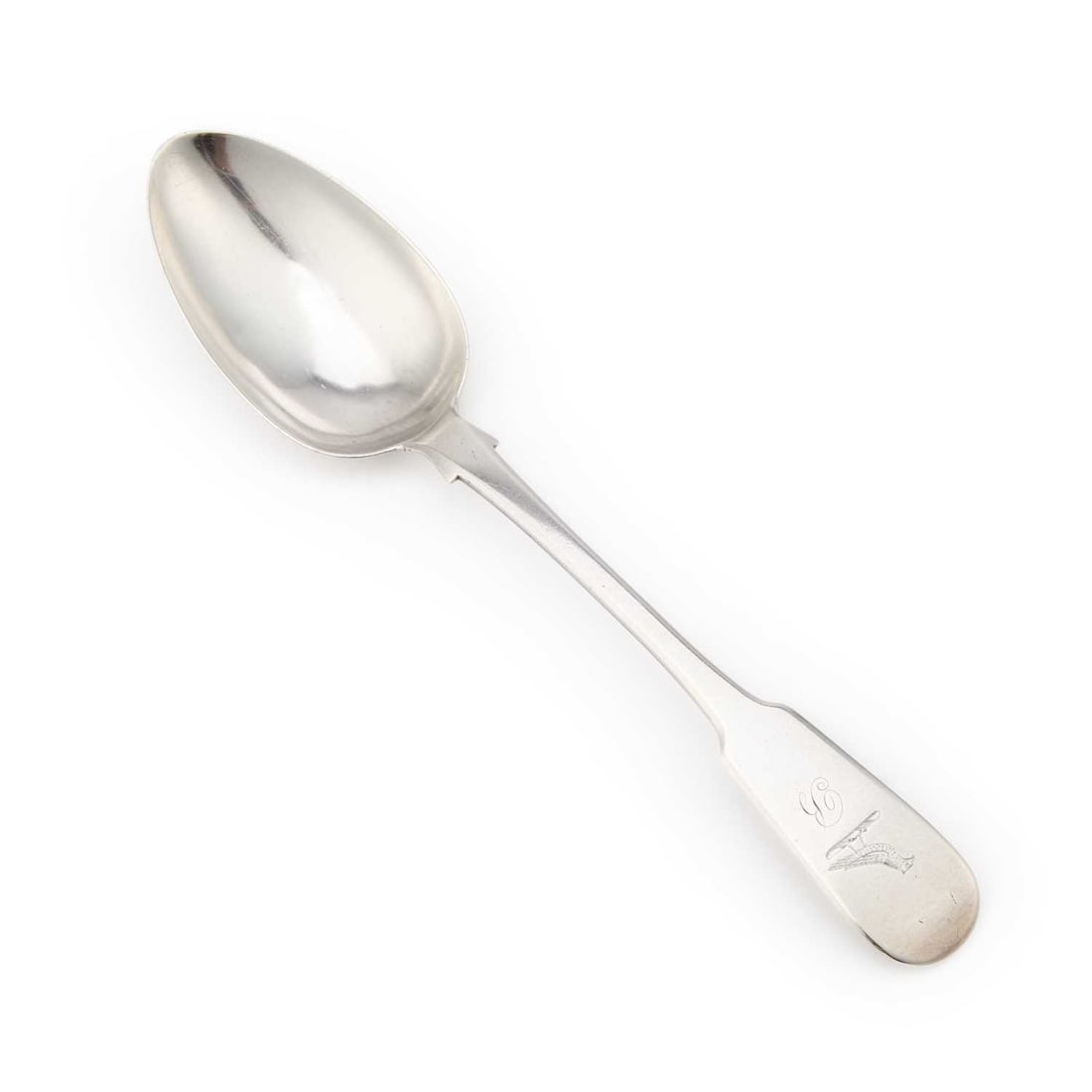 WICK: A RARE SCOTTISH PROVINCIAL SILVER DESSERT SPOON (1 of 3)