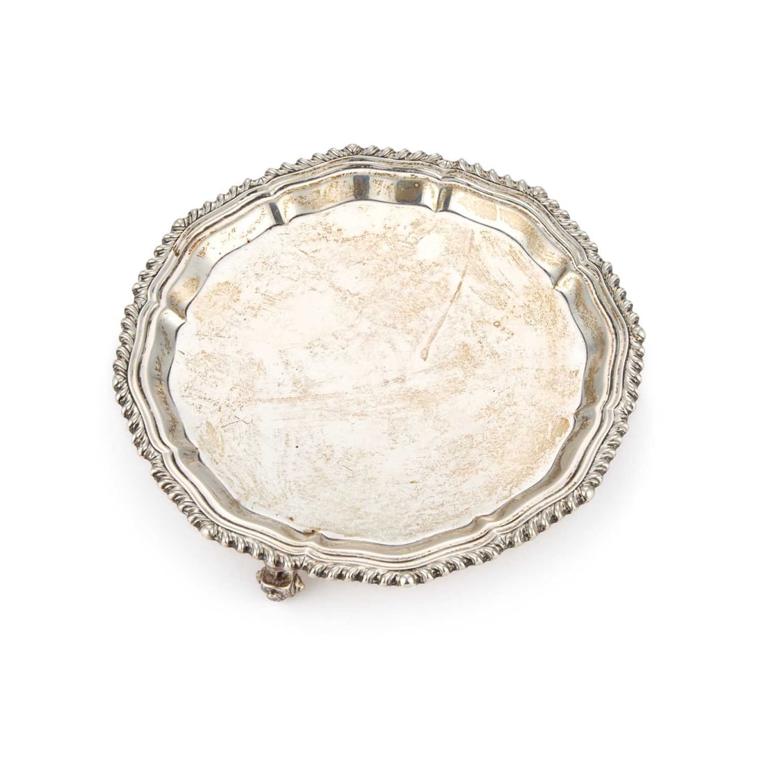 AN EDWARD VIII SILVER WAITER (1 of 3)