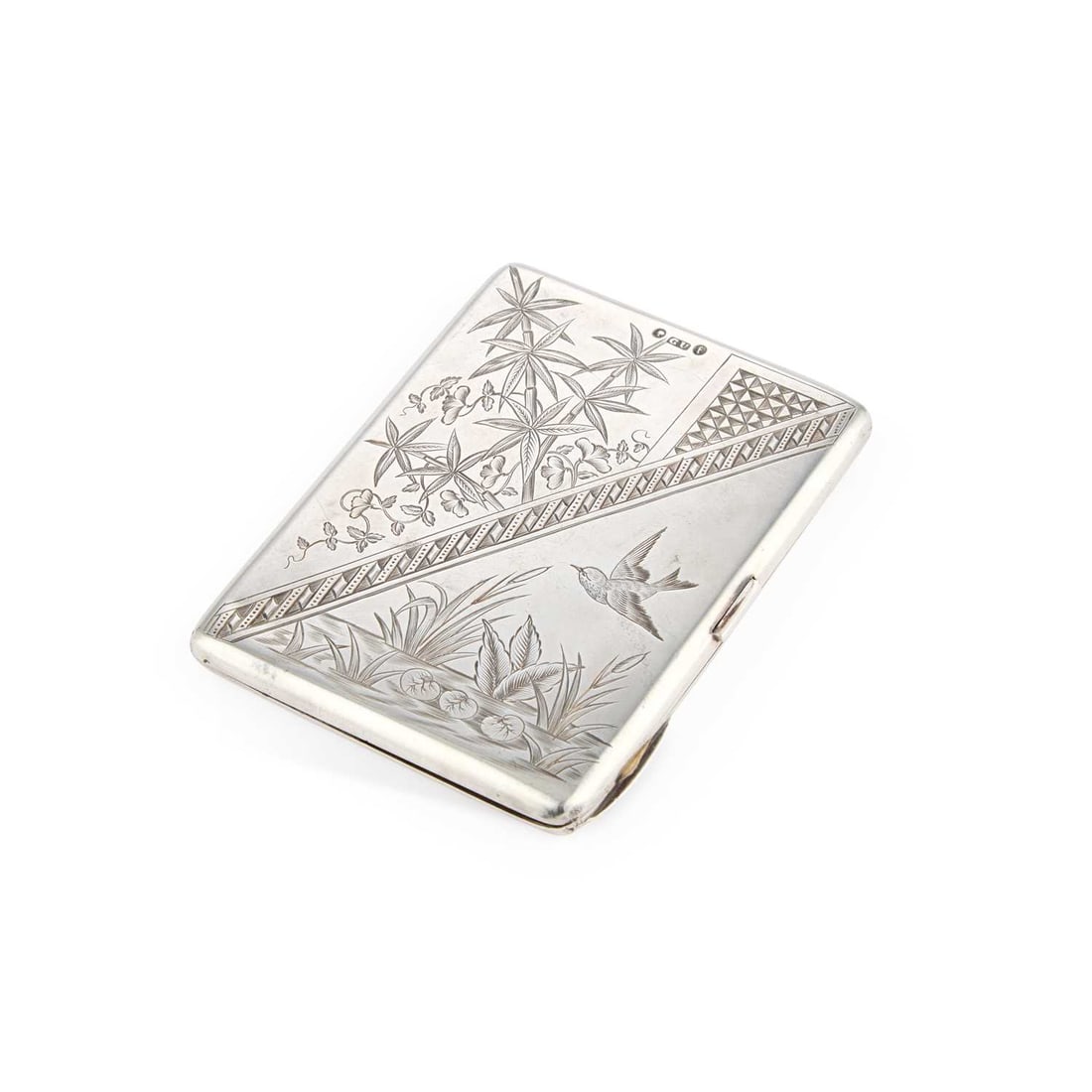 A VICTORIAN AESTHETIC SILVER CARD CASE (1 of 3)