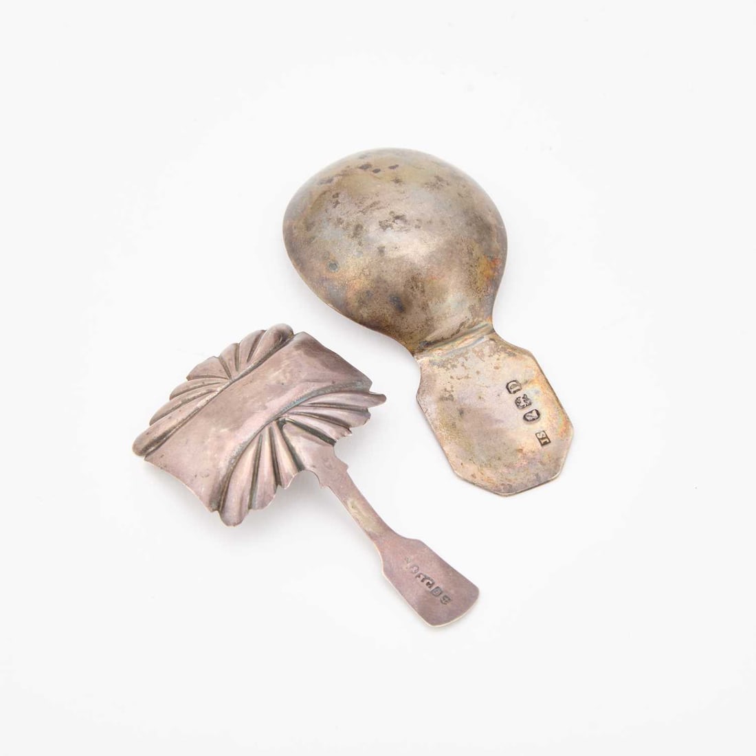 TWO SILVER CADDY SPOONS - 2