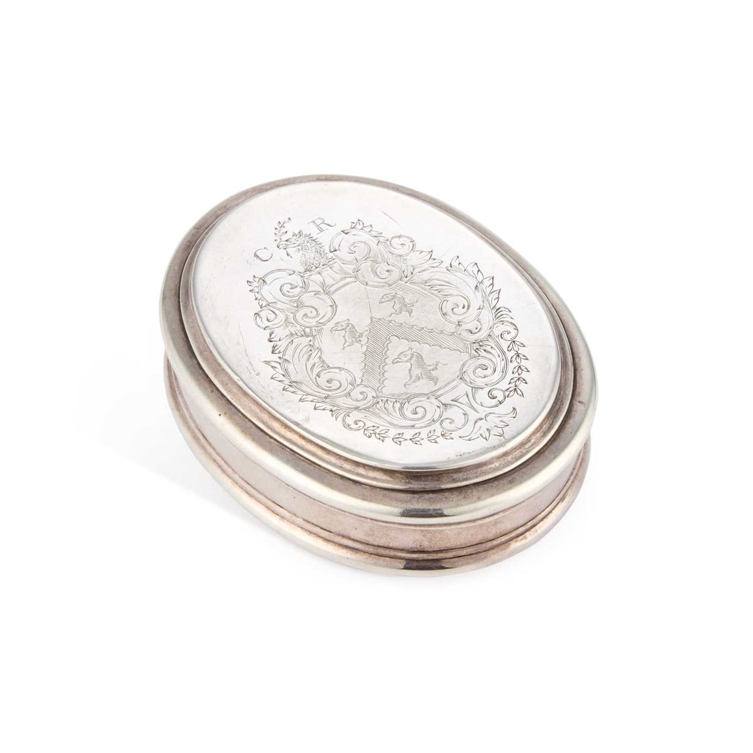 A QUEEN ANNE BRITANNIA STANDARD SILVER TOBACCO BOX (1 of 2)