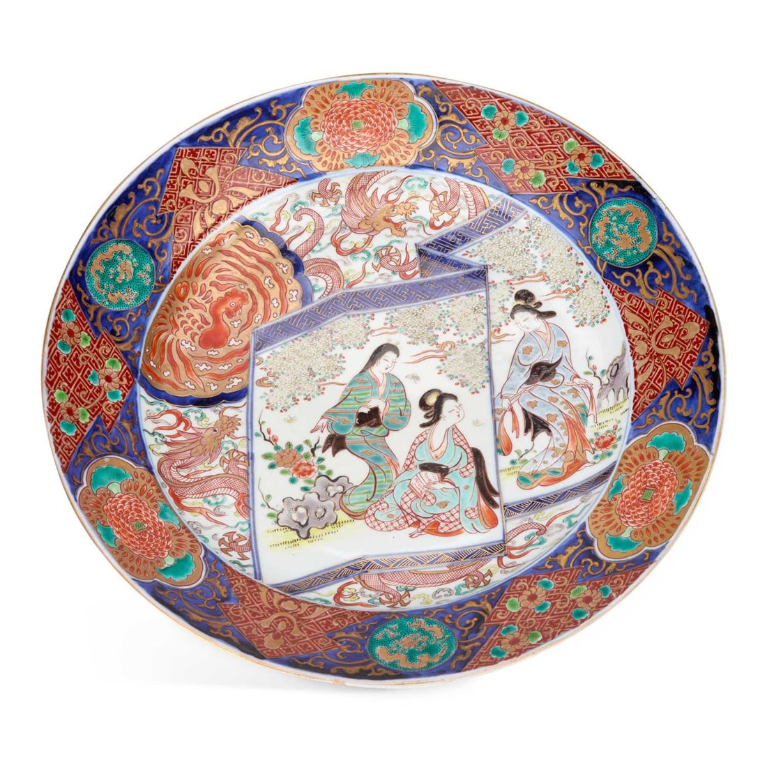 AN JAPANESE IMARI PORCELAIN CHARGER CIRCA 1900 (1 of 3)
