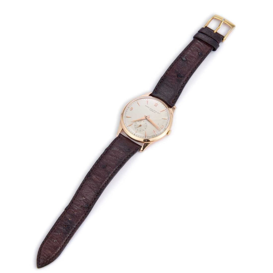 AN 18CT GOLD PATEK PHILIPPE CALATRAVA STRAP WATCH (1 of 3)