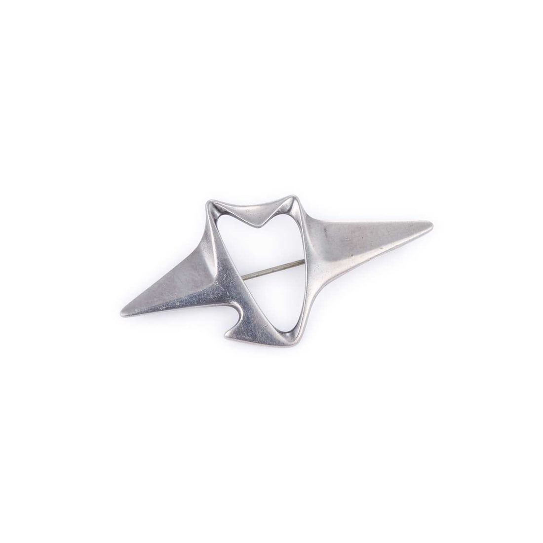 HENNING KOPPEL FOR GEORG JENSEN, A DANISH SILVER BROOCH: HENNING KOPPEL FOR GEORG JENSEN, A DANISH SILVER BROOCH model 340, of abstract form, hallmarked import London 1966. 7cm long, 14.6 grams Light general wear