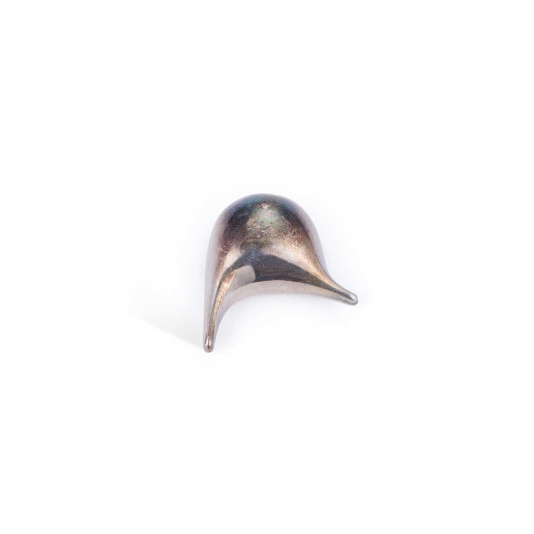 NANNA & JORGEN DITZEL FOR GEORG GENSEN, A DANISH SILVER BIRD BROOCH: NANNA & JORGEN DITZEL FOR GEORG GENSEN, A DANISH SILVER BIRD BROOCH model 329, of abstract from, hallmarked import London 1993. 4cm by 5cm, 15 grams Light general wear