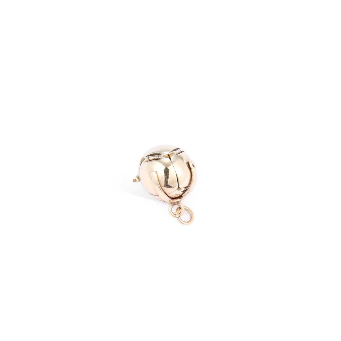 A 9 CARAT GOLD MASONIC BALL CHARM PENDANT: A 9 CARAT GOLD MASONIC BALL CHARM PENDANT marked '9.375'. 2cm long, 6.2 grams Light general wear
