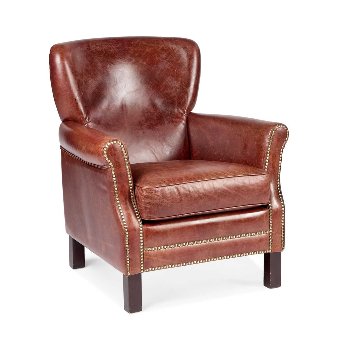A HALO 'LITTLE PROFESSOR' LEATHER ARMCHAIR (1 of 1)