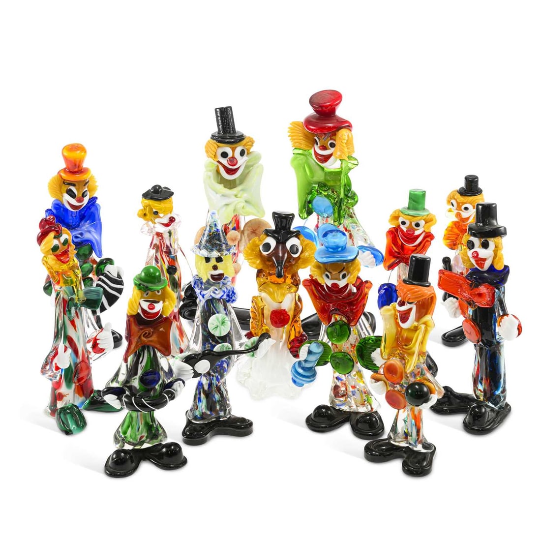 A GROUP OF 20TH CENTURY MURANO CLOWNS (1 of 2)