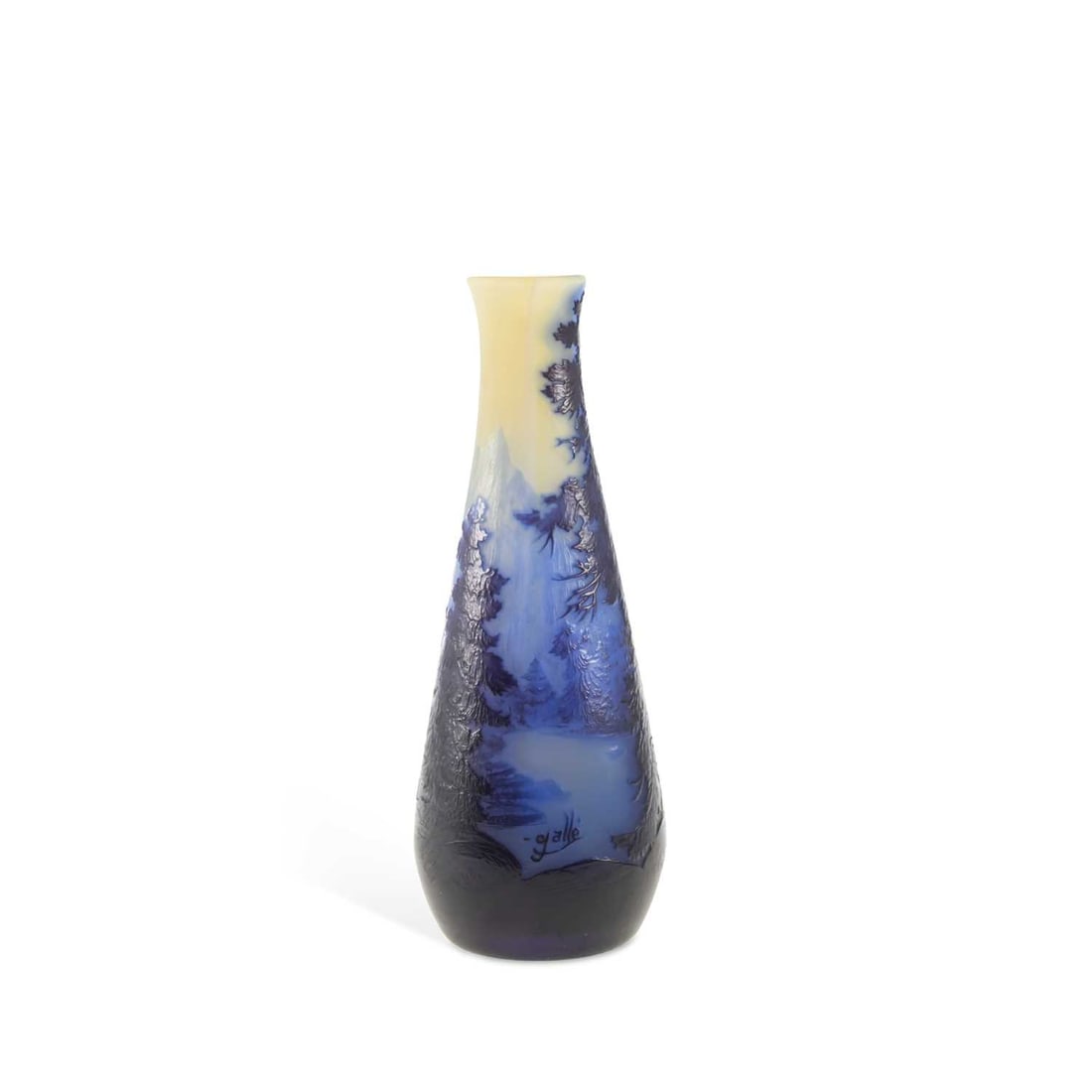 ÉMILE GALLÉ (FRENCH, 1846–1904) A CAMEO GLASS LANDSCAPE VASE, CIRCA 1900 (1 of 2)