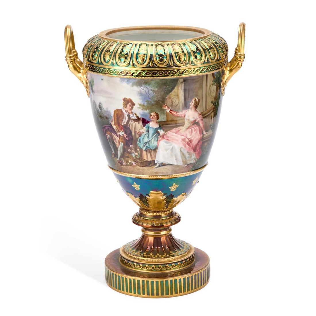 A LARGE BERLIN PORCELAIN VASE CIRCA 1890 (1 of 3)