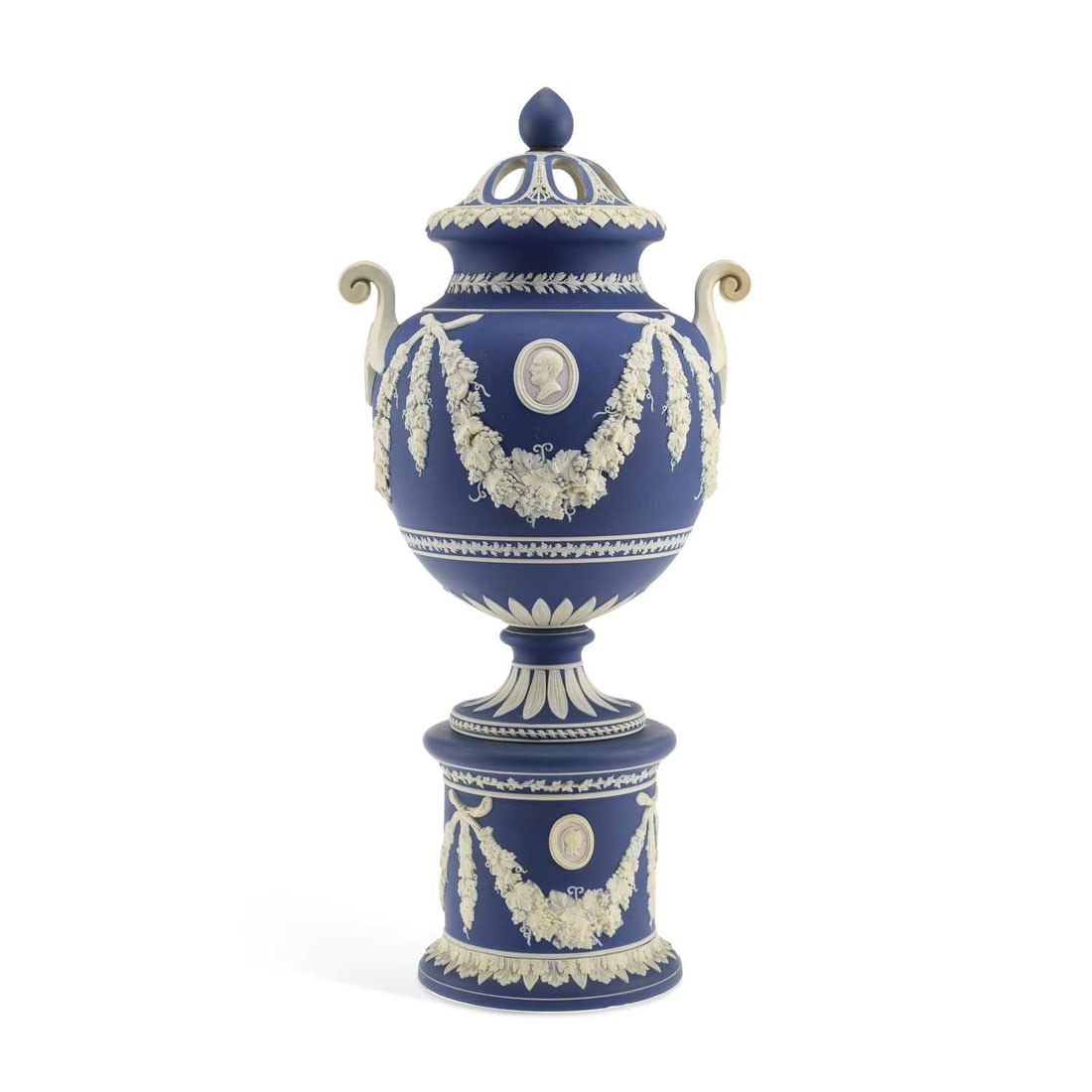 AN ADAMS & BROMLEY POT POURRI AND COVER CIRCA 1880 (1 of 3)
