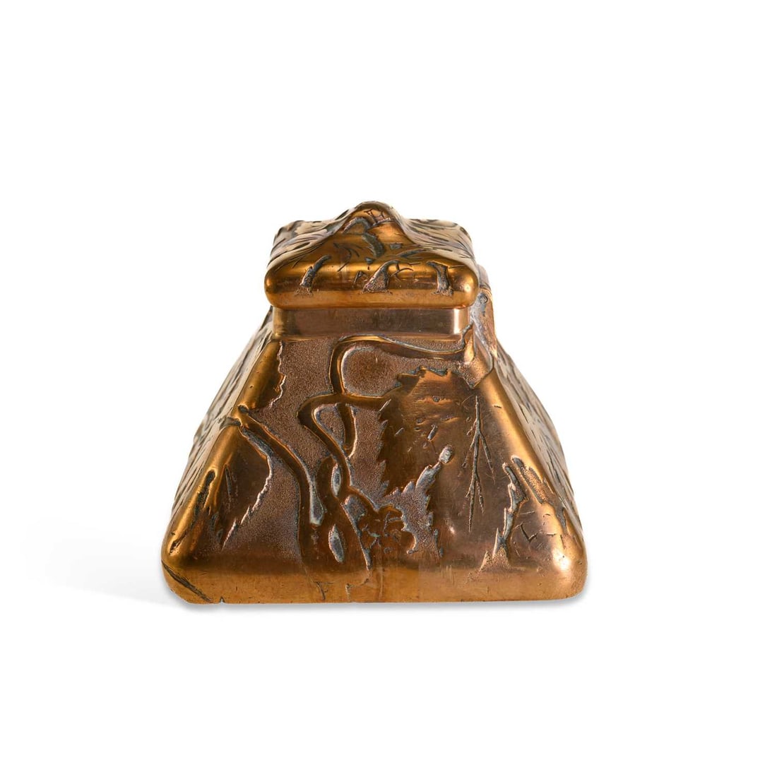 AN AMERICAN ART NOUVEAU PATINATED BRONZE INKWELL BY MARSHALL FIELD & CO (1 of 2)