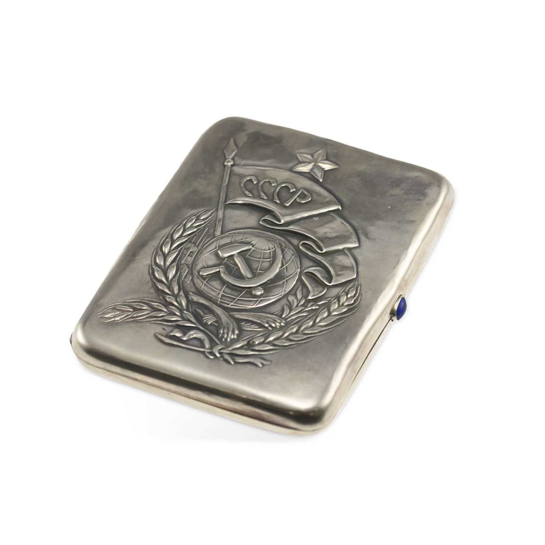 A RUSSIAN SOVIET ERA SILVER CIGARETTE CASE (1 of 3)