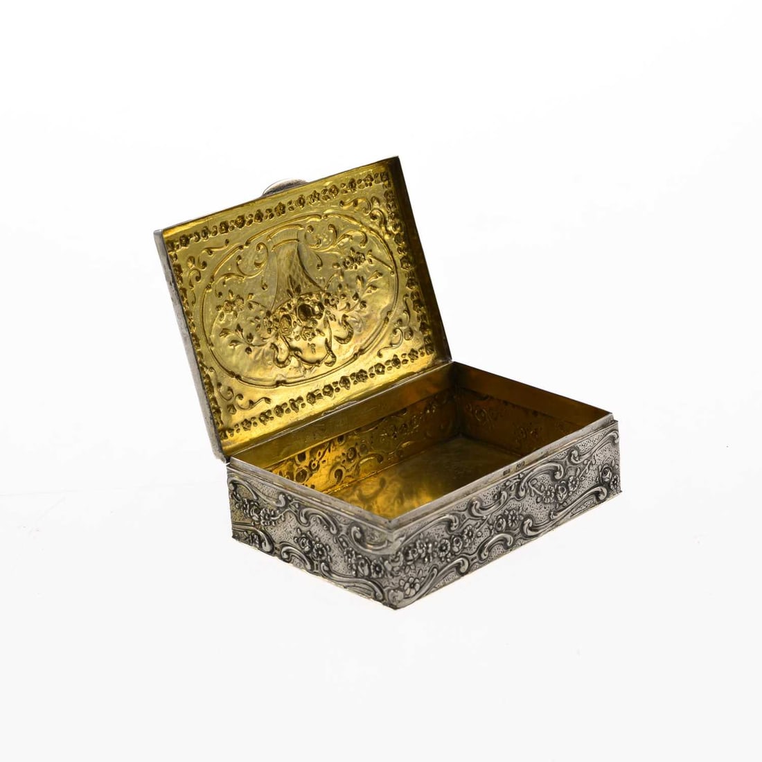 A CONTINENTAL SILVER SNUFF BOX - 3
