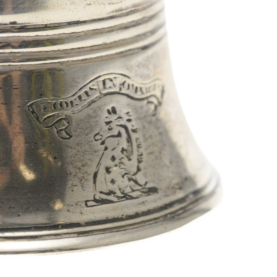 A VICTORIAN SILVER TABLE BELL - 2