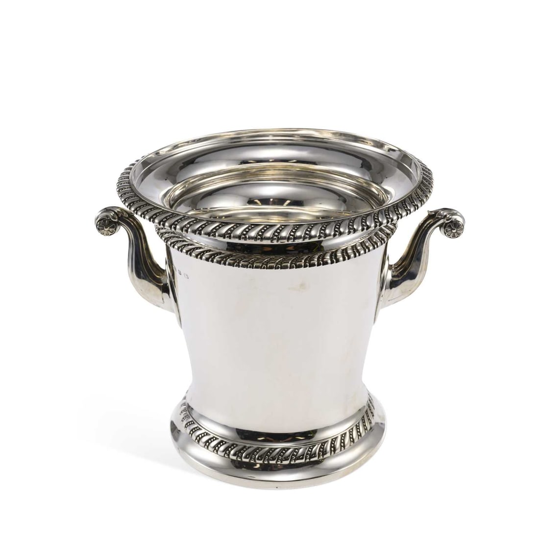 A LARGE LATE VICTORIAN SILVER WINE COOLER (1 of 2)