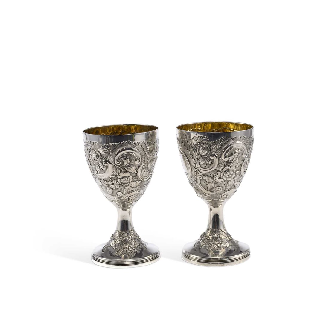 YORK: A PAIR OF GEORGE III SILVER GOBLETS (1 of 4)