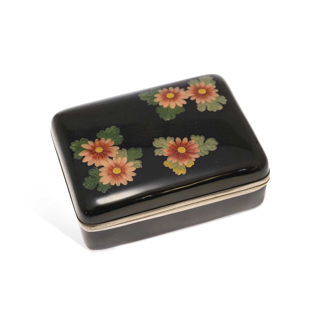 A JAPANESE CLOISONNE BOX AND COVER MEIJI PERIOD (1 of 2)