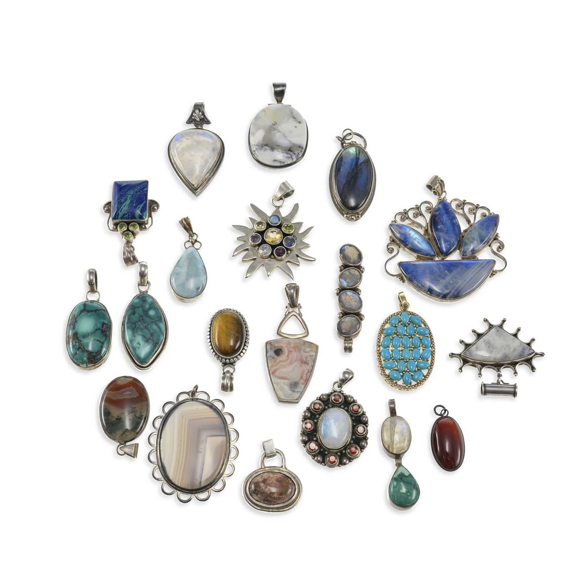 A GROUP OF GEM-SET PENDANTS (1 of 1)