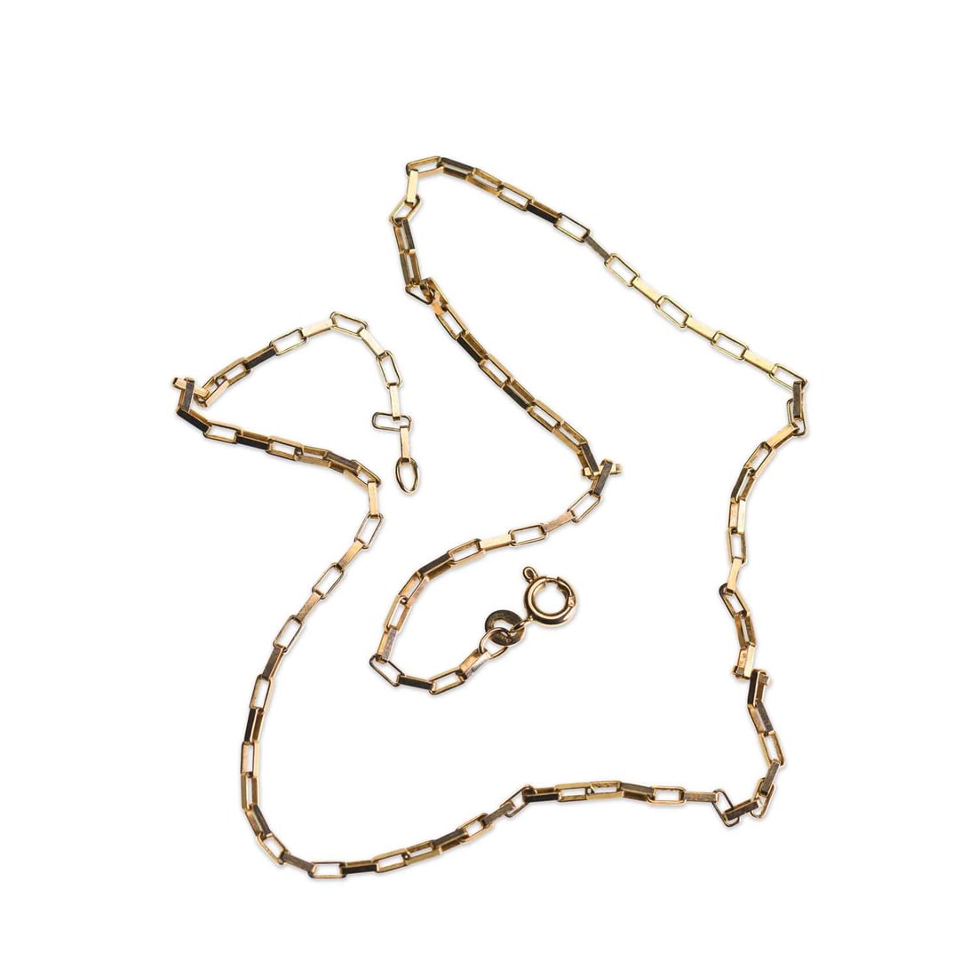 A 9 CARAT GOLD BOX LINK CHAN NECKLACE (1 of 1)