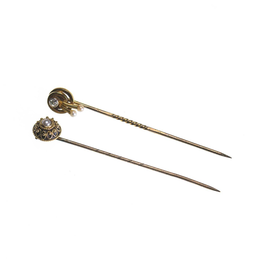 TWO GEM-SET STICKPINS - 2