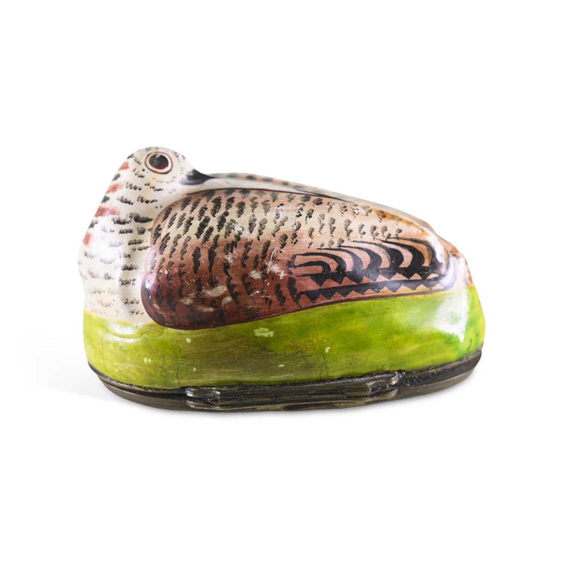 A SOUTH STAFFORDSHIRE ENAMEL BIRD BONBONNIÈRE LATE 18TH CENTURY (1 of 3)