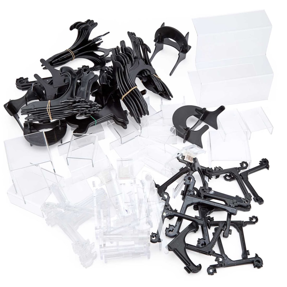 A GROUP OF PLASTIC DISPLAY STANDS (1 of 1)