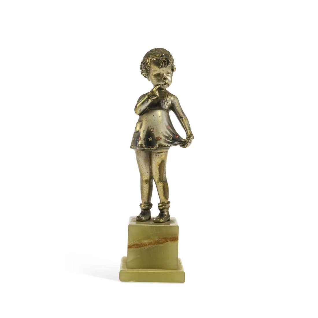 AFTER FERDINAND PREISS, AN ART DECO BRONZE FIGURE OF A GIRL CIRCA 1930 (1 of 3)
