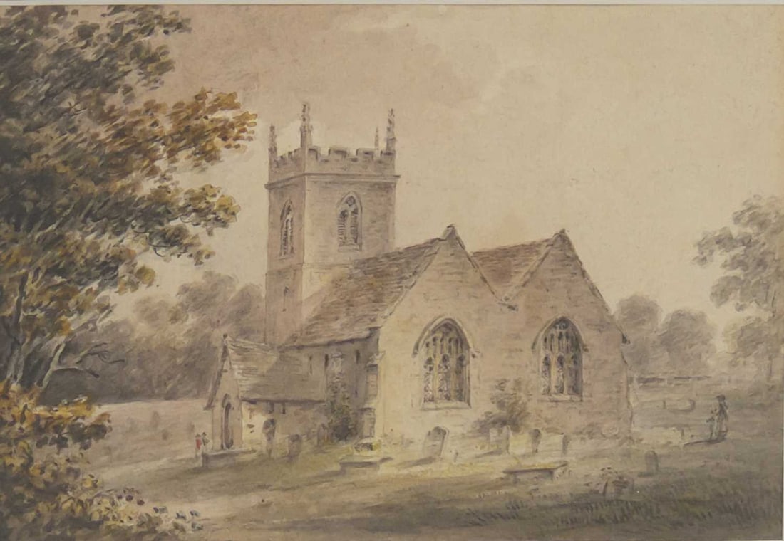 DAVID PARKES (1763-1833) EDGEBASTON CHURCH (1 of 2)