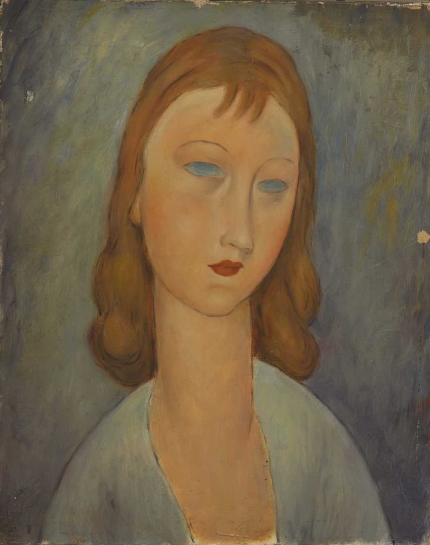 MANNER OF AMEDEO MODIGLIANI (1884-1920) PORTRAIT OF A LADY: MANNER OF AMEDEO MODIGLIANI (1884-1920) PORTRAIT OF A LADY Oil on canvas Unframed On an F Alexandre canvas numbered 5F (35.5cm x 28.5cm)