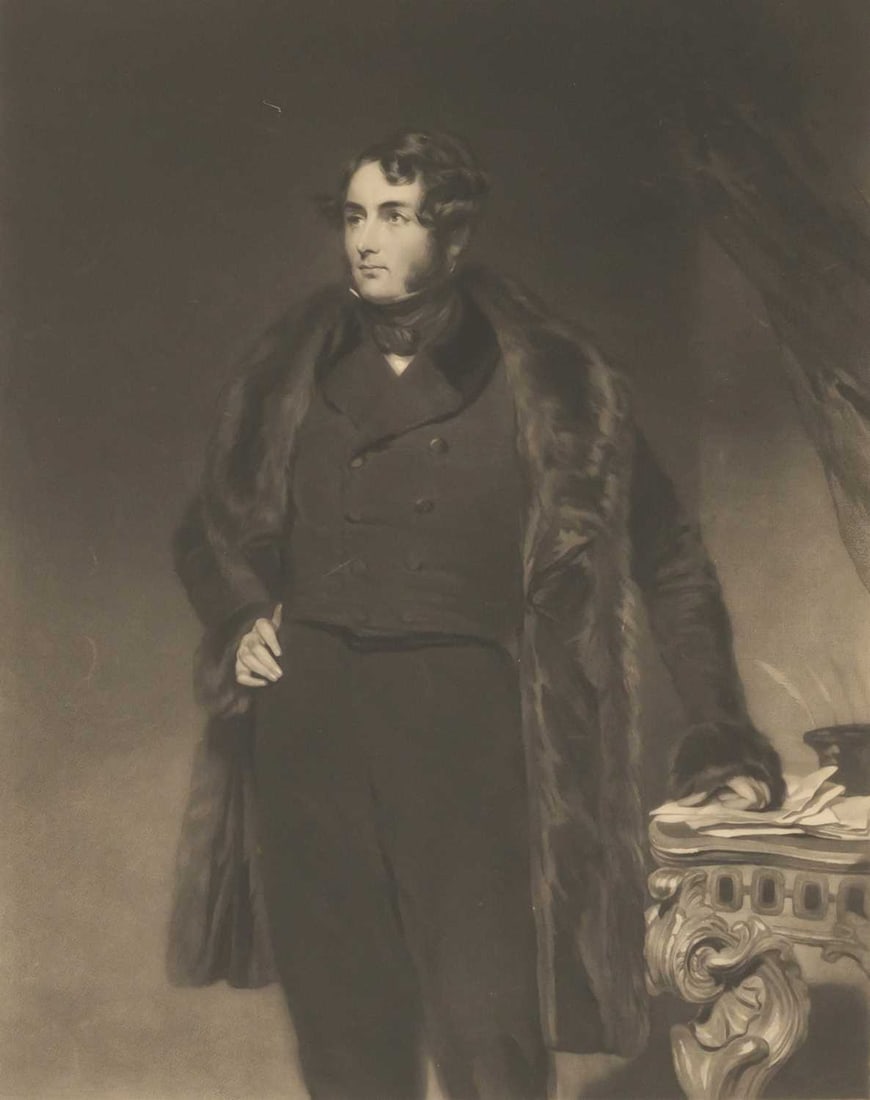 AFTER JOHN BOSTOCK (1808-1872) PORTRAIT OF THE RIGHT HONOURABLE LORD FRANCIS EGERTON MP (1 of 2)
