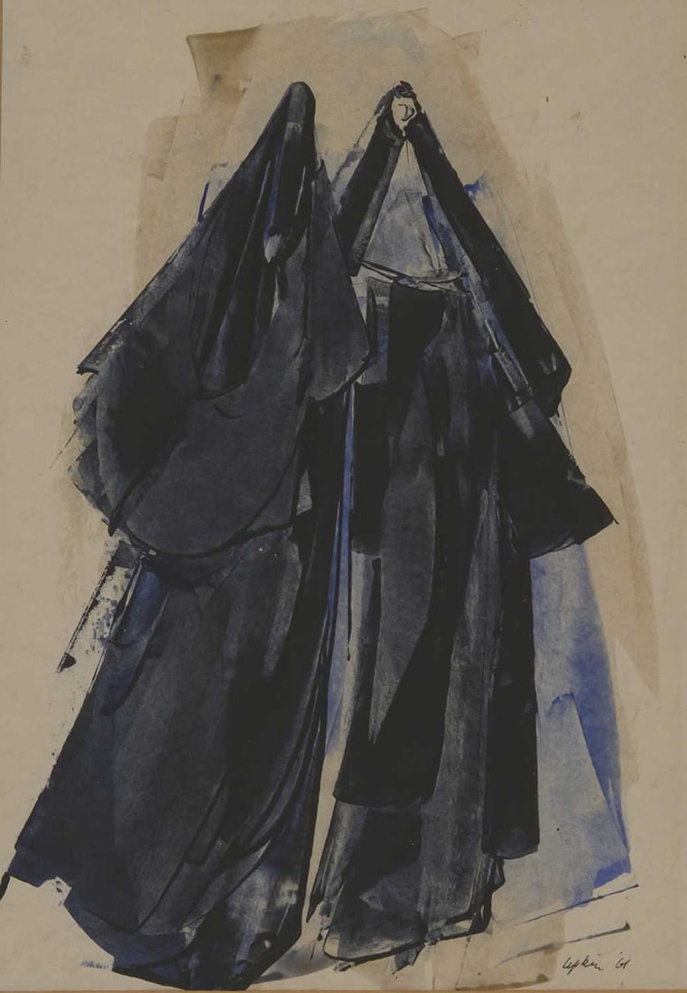 V AILEEN LIPKIN (SOUTH AFRICAN 1933-1994) TWO NUNS (1 of 2)