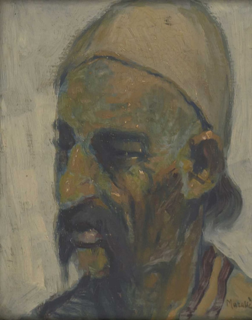 ‡ DJOKO MAZALIC (HUNGARIAN 1888-1975) PORTRAIT OF A MAN: ‡ DJOKO MAZALIC (HUNGARIAN 1888-1975) PORTRAIT OF A MAN Signed Oil on board Note: Mazalic was a graduate of the Hungarian Royal Academy of Arts attending from 1910-1914 (16cm x 12.5cm)