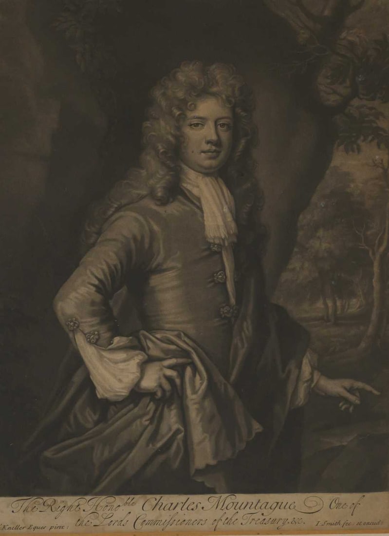 AFTER SIR GODFREY KNELLER (1646-1723) THE RIGHT HONOURABLE CHARLES MONTAGU, FIRST EARL OF HALIFAX (1 of 2)
