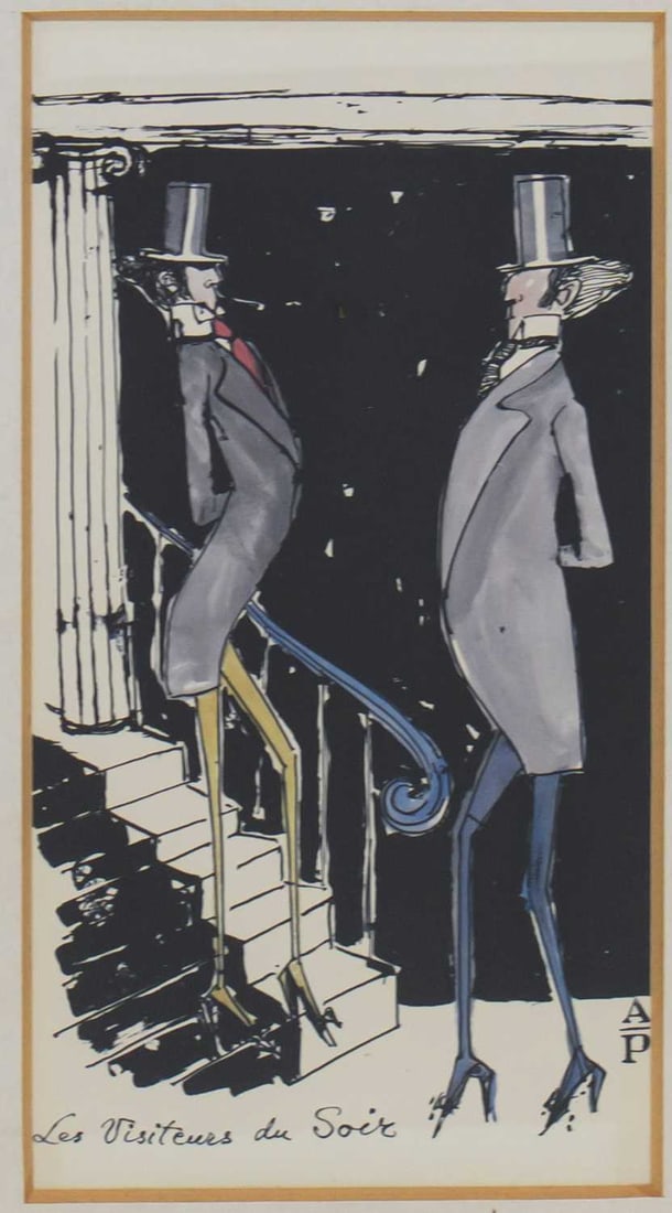 20TH CENTURY SCHOOL TWO CARTOON PRINTS (1 of 4)