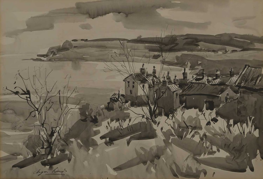 ‡ ANGUS BERNARD RANDS (1922-1985) ROBIN HOOD'S BAY: ‡ ANGUS BERNARD RANDS (1922-1985) ROBIN HOOD'S BAY Signed Watercolour (36cm x 51cm)