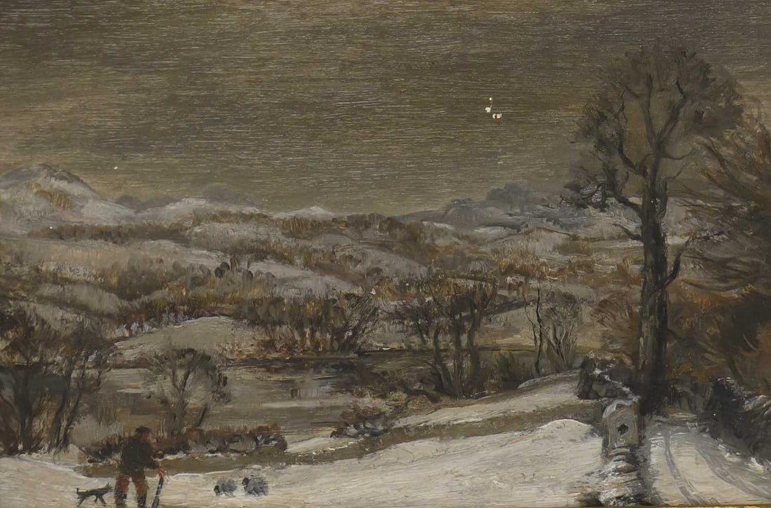 ‡ JUDITH DA FANO (1919-2000) TWO WINTER LANDSCAPES: ‡ JUDITH DA FANO (1919-2000) TWO WINTER LANDSCAPES One signed Oil on board Provenance: With Headrow Gallery, Leeds (labels verso) (17.5cm x 25.5cm each)