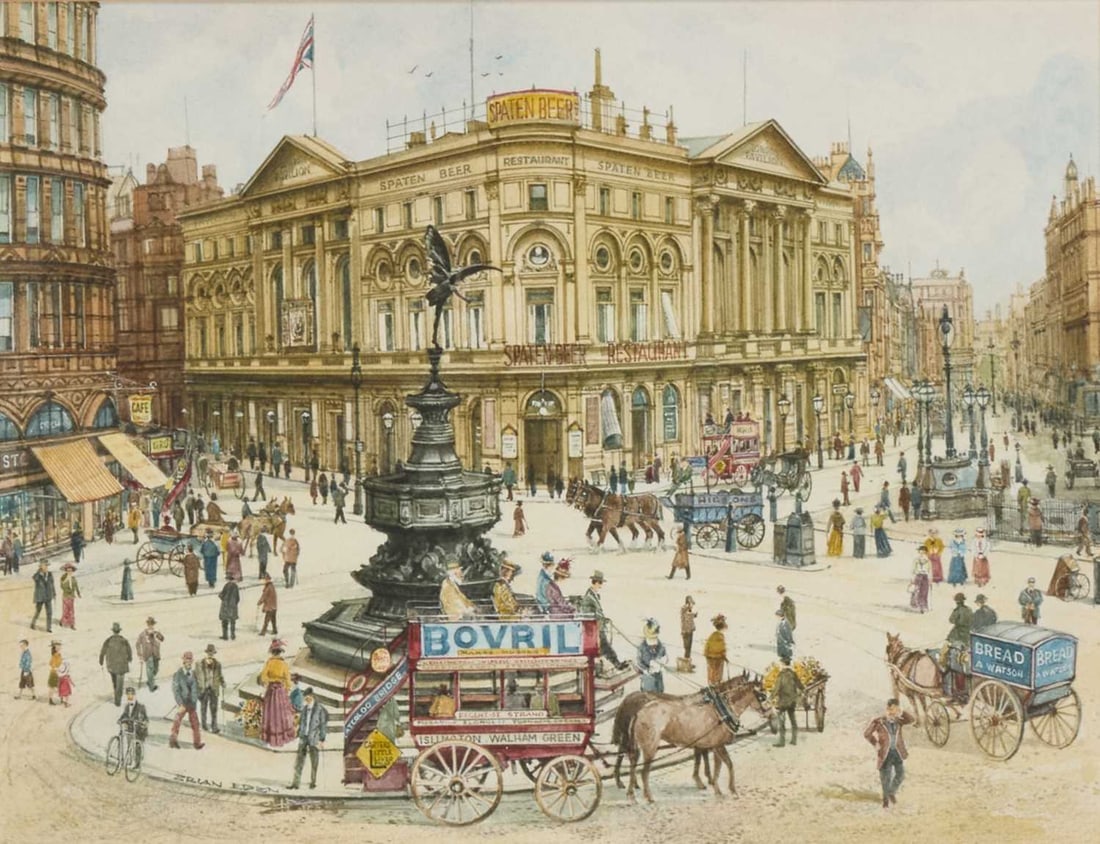 ‡ BRIAN EDEN (20TH CENTURY) PICCADILLY CIRCUS, LONDON (1 of 3)