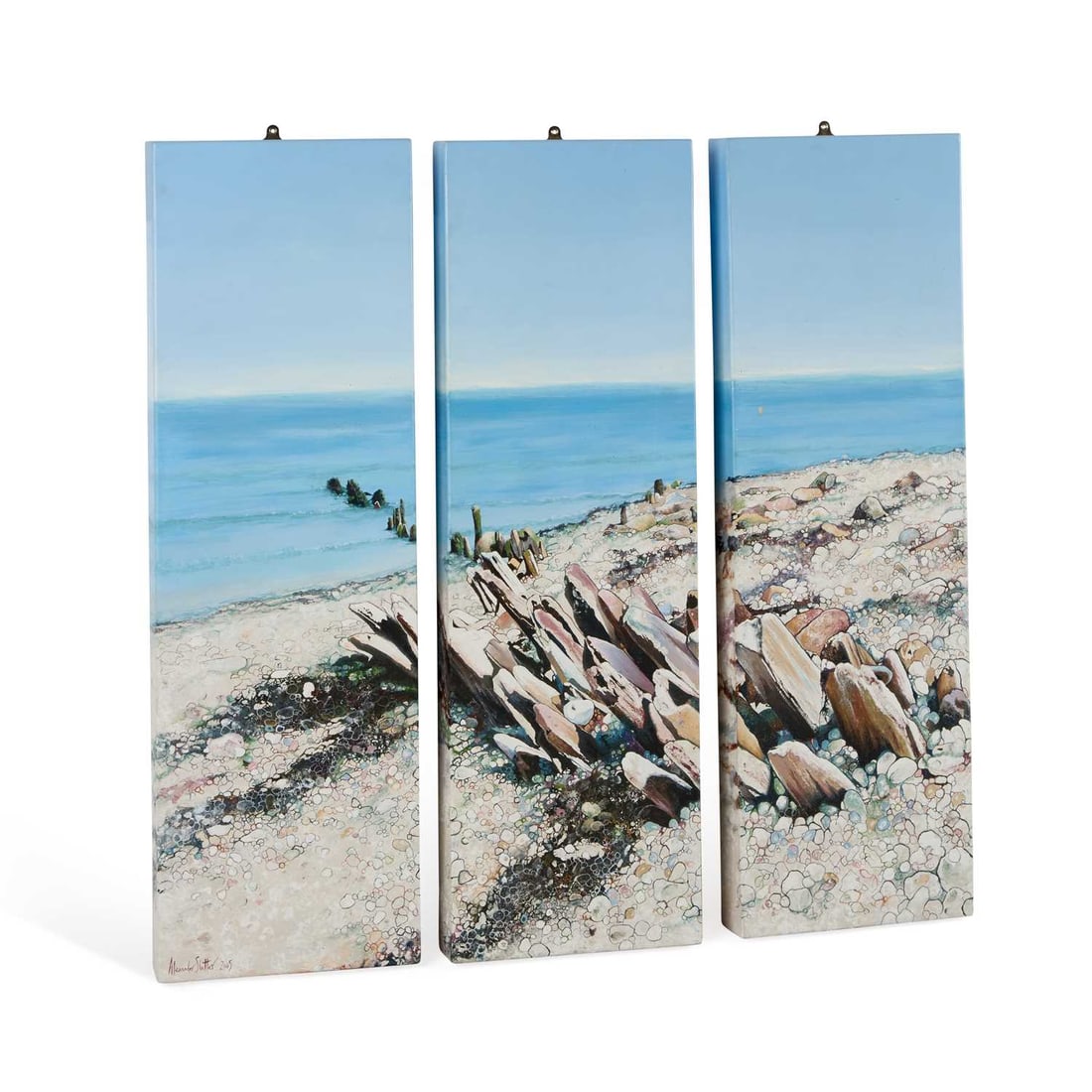 ‡ ALEXANDER SLATTER (BORN 1970) WEATHERED POSTS TRIPTYCH (1 of 1)
