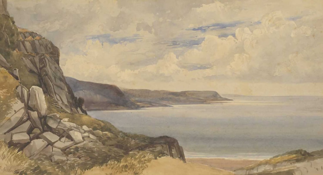 E NICHOLS (19TH/ 20TH CENTURY ENGLISH SCHOOL) COASTAL SCENE (1 of 2)