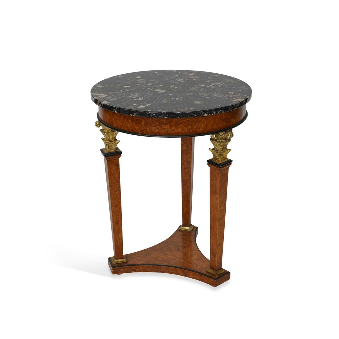 AN EMPIRE STYLE MARBLE-TOPPED PARCEL-GILT GUERIDON (1 of 1)