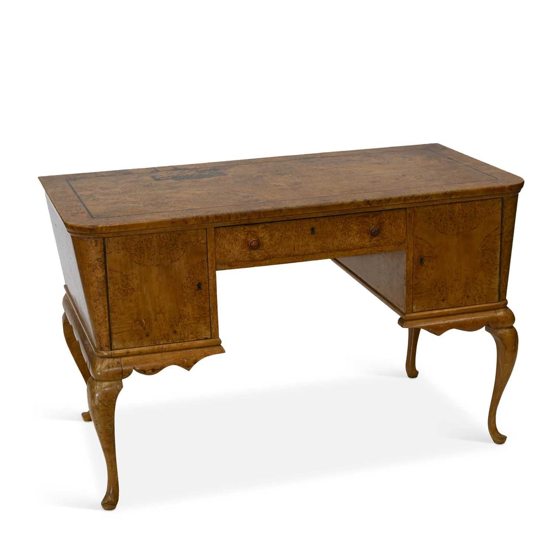 V AN EARLY 20TH CENTURY CONTINENTAL BURR ELM DESK (1 of 1)